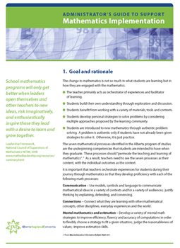 Download Administrators Guide to Support Mathematics Implementation